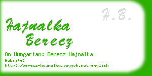 hajnalka berecz business card